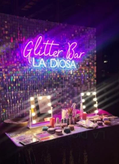 Decoracion glitter bar